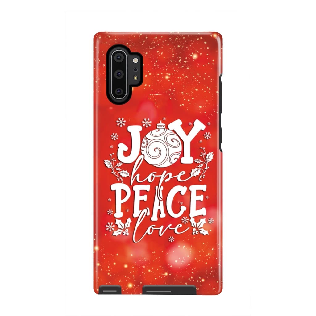 Joy Hope Peace Love - Christian Christmas Phone Case - Inspirational Bible Scripture iPhone Cases