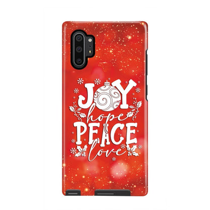 Joy Hope Peace Love - Christian Christmas Phone Case - Inspirational Bible Scripture iPhone Cases
