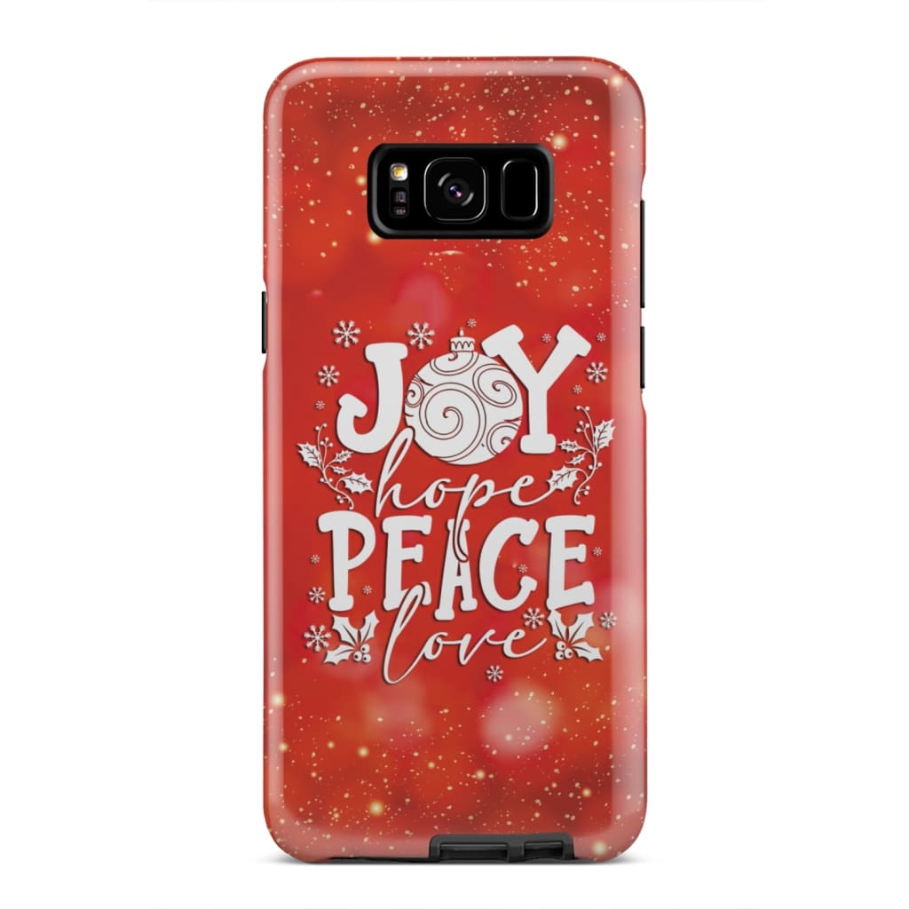 Joy Hope Peace Love - Christian Christmas Phone Case - Inspirational Bible Scripture iPhone Cases