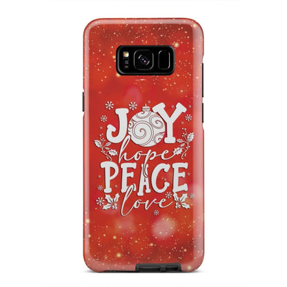 Joy Hope Peace Love - Christian Christmas Phone Case - Inspirational Bible Scripture iPhone Cases