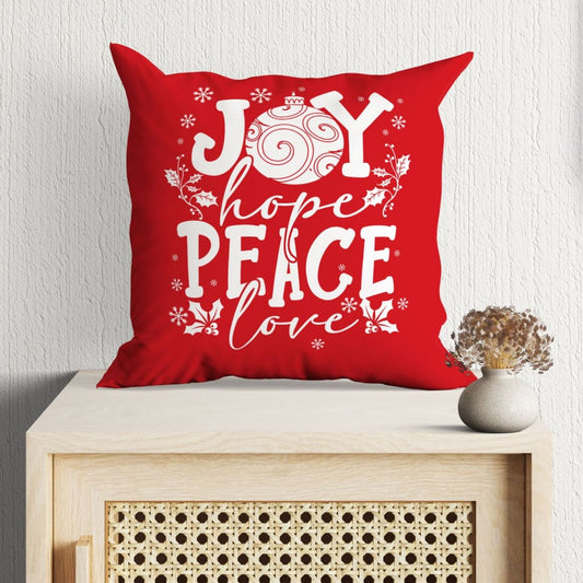 Joy Hope Peace Love, Christian Christmas Pillow