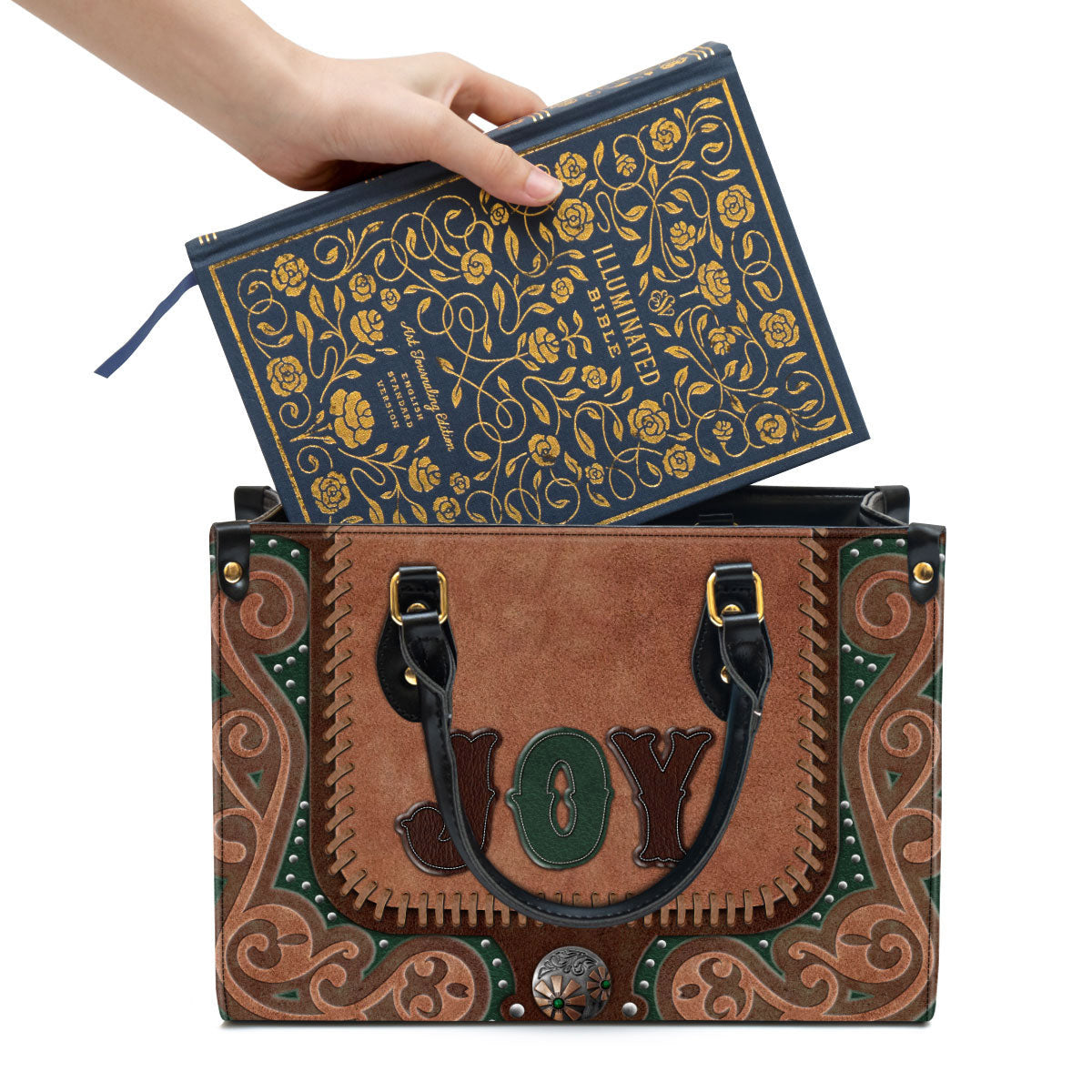 Joy Leather Handbag - Religious Gifts For Women - Women Pu Leather Bag