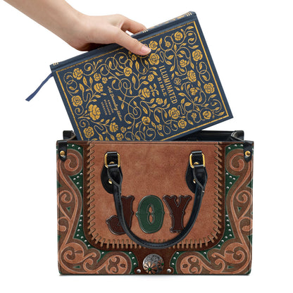Joy Leather Handbag - Religious Gifts For Women - Women Pu Leather Bag