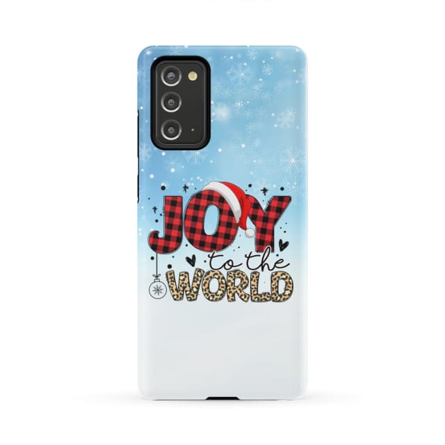 Joy To The World - Buffalo Plaid Leopard - Christmas Phone Case - Inspirational Bible Scripture iPhone Cases
