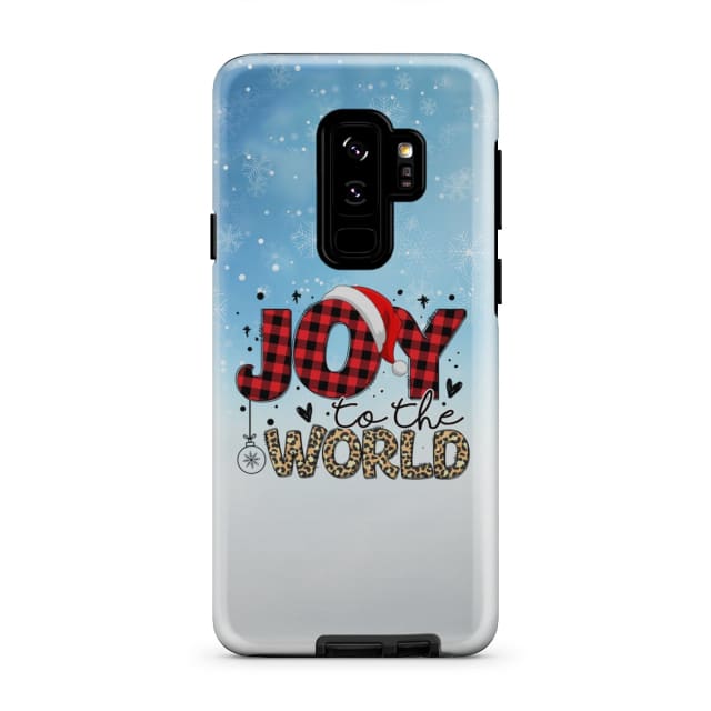 Joy To The World - Buffalo Plaid Leopard - Christmas Phone Case - Inspirational Bible Scripture iPhone Cases