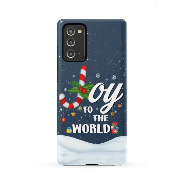 Joy To The World Buffalo Plaid Christmas Phone Case - Inspirational Bible Scripture iPhone Cases