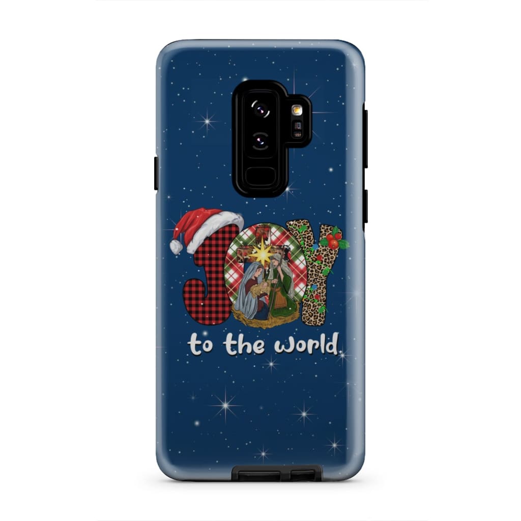 Joy To The World Buffalo Plaid Leopard Phone Case - Inspirational Bible Scripture iPhone Cases
