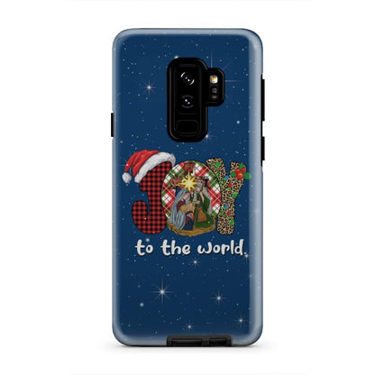 Joy To The World Buffalo Plaid Leopard Phone Case - Inspirational Bible Scripture iPhone Cases