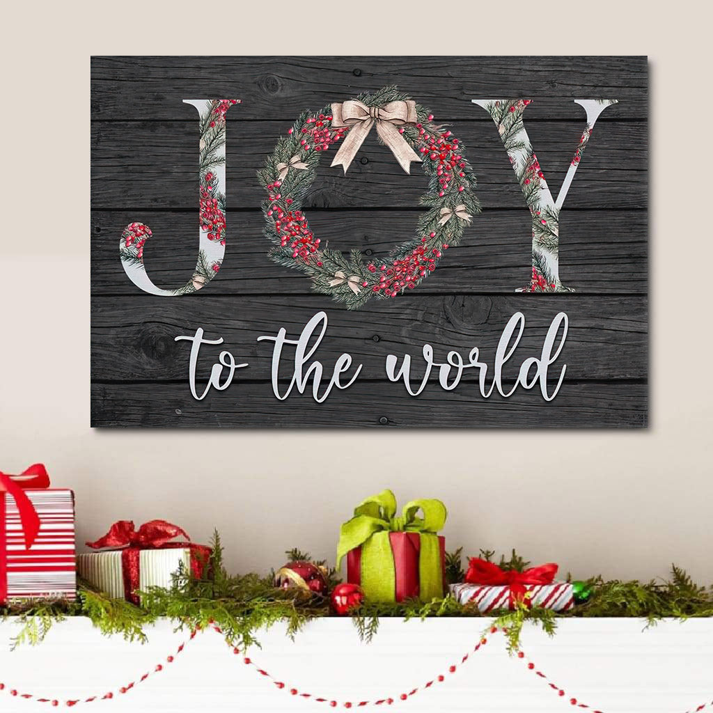 Joy To The World Christmas Wall Art Canvas Print Christian Gifts - Religious Wall Art Canvas