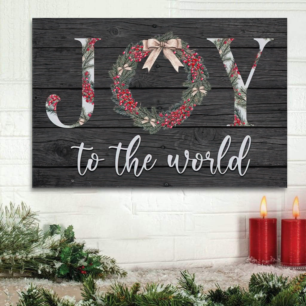 Joy To The World Christmas Wall Art Canvas Print Christian Gifts - Religious Wall Art Canvas