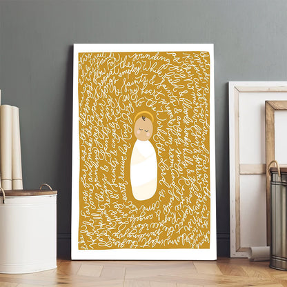 Joy To The World Portrait Canvas Wall Art - Christmas Gift