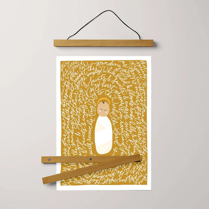 Joy To The World Portrait Hanging Canvas Wall Art - Christmas Gift - Religious Canvas