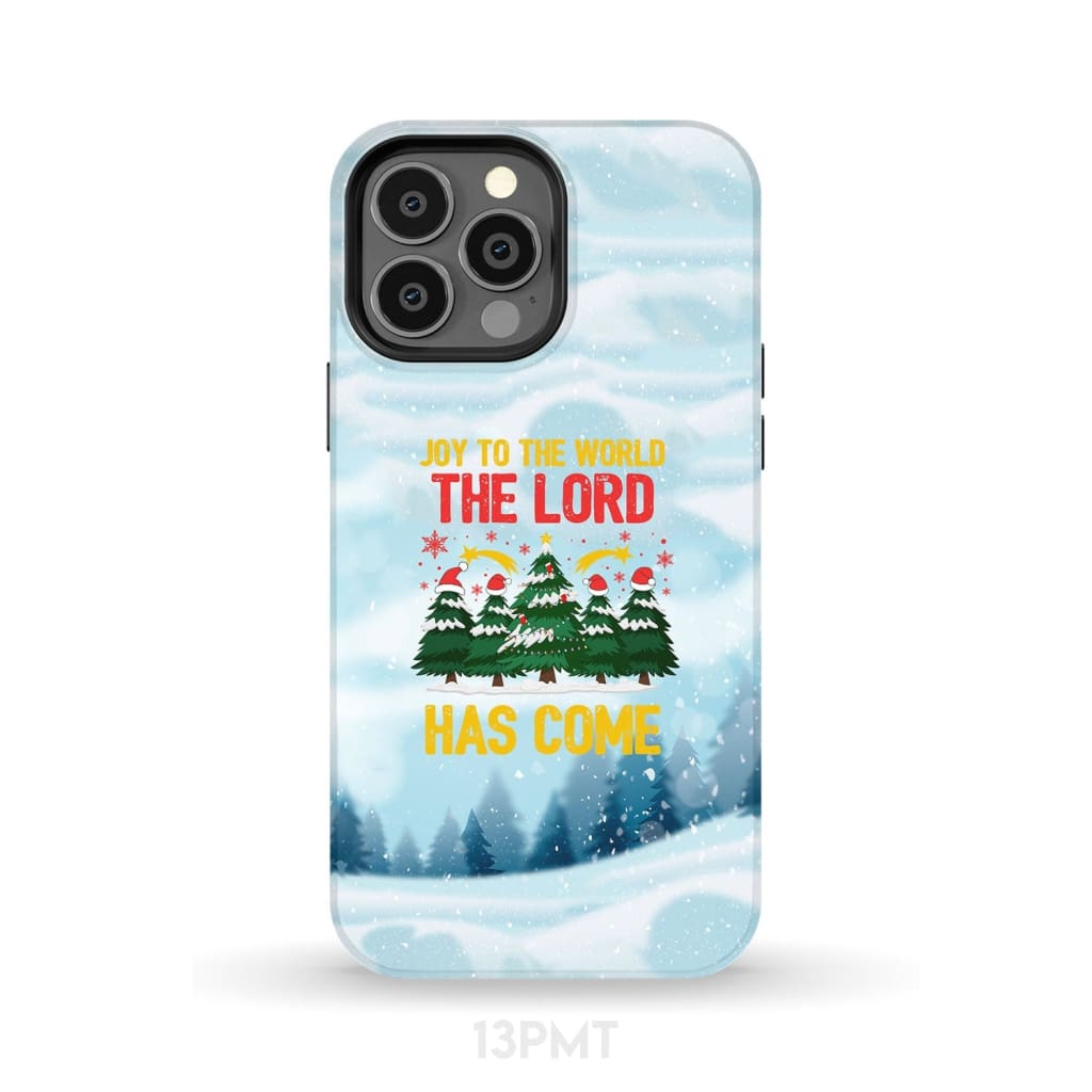 Joy To The World The Lord Has Come Christmas Tree Phone Case - Inspirational Bible Scripture iPhone Cases