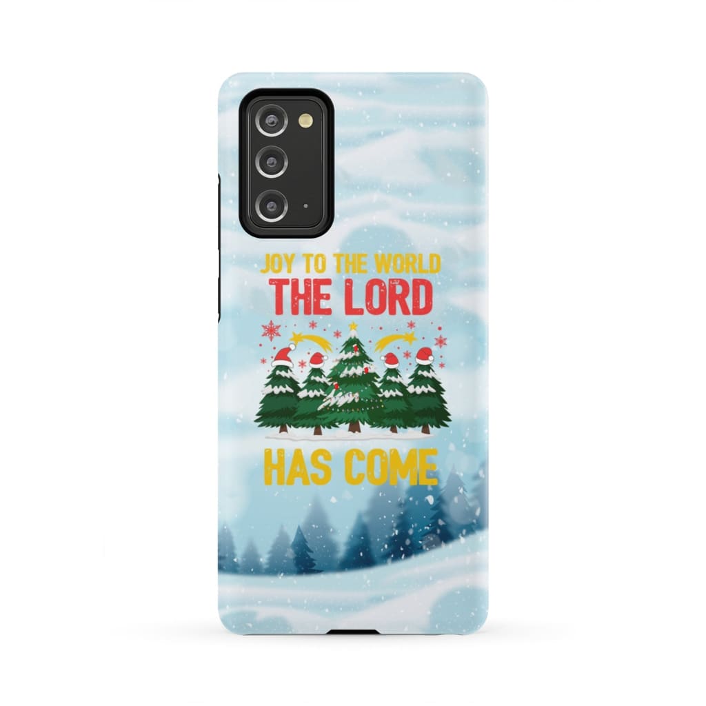Joy To The World The Lord Has Come Christmas Tree Phone Case - Inspirational Bible Scripture iPhone Cases