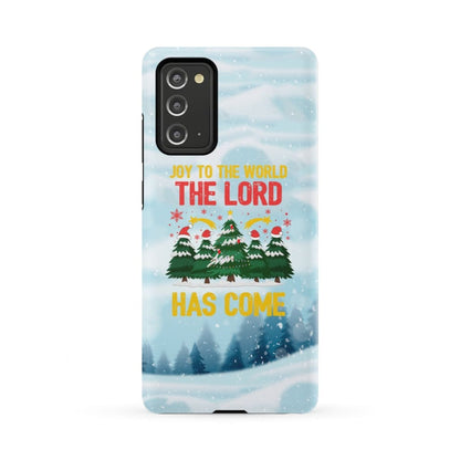 Joy To The World The Lord Has Come Christmas Tree Phone Case - Inspirational Bible Scripture iPhone Cases