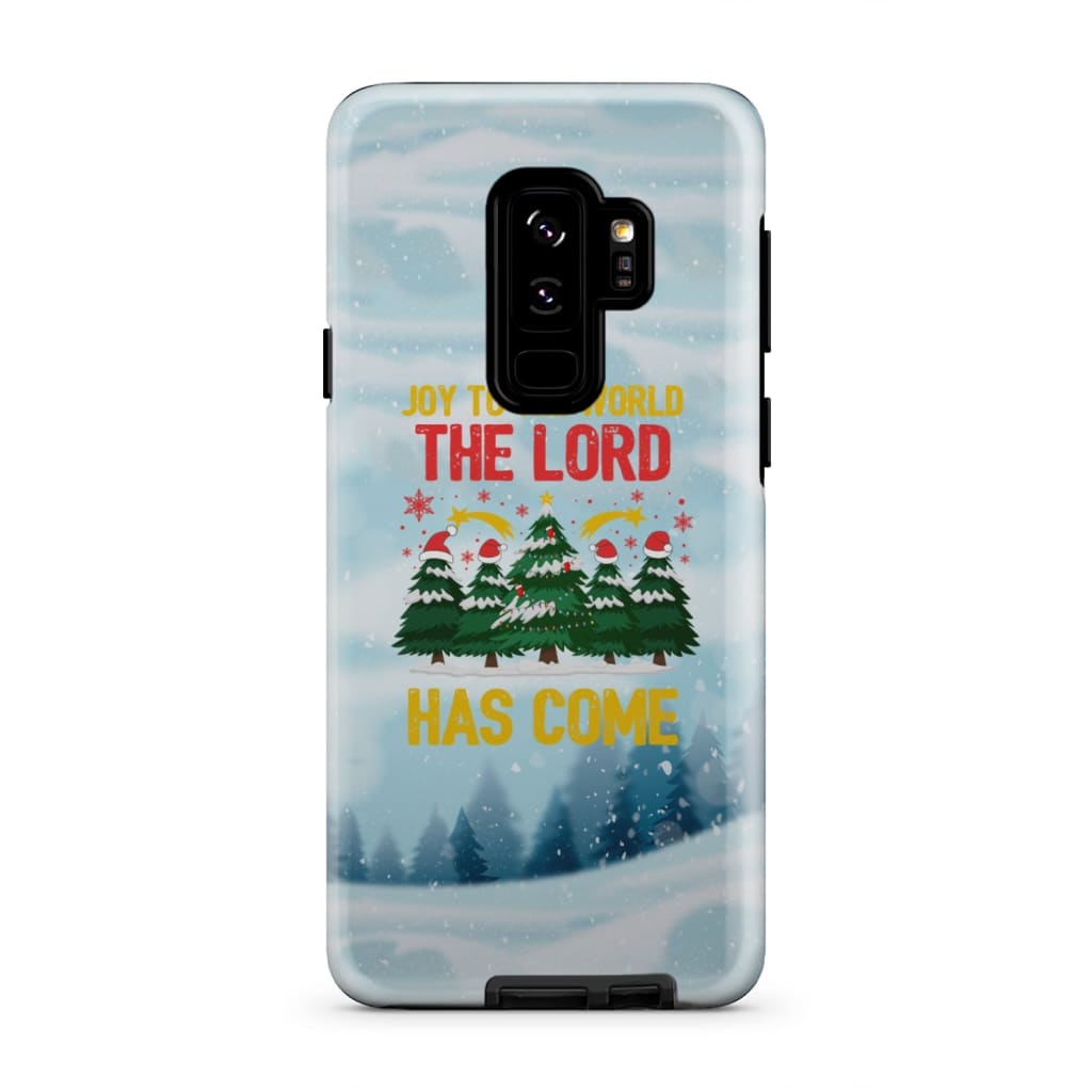 Joy To The World The Lord Has Come Christmas Tree Phone Case - Inspirational Bible Scripture iPhone Cases
