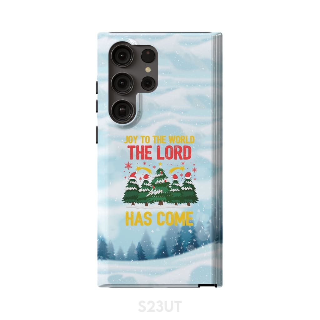 Joy To The World The Lord Has Come Christmas Tree Phone Case - Inspirational Bible Scripture iPhone Cases