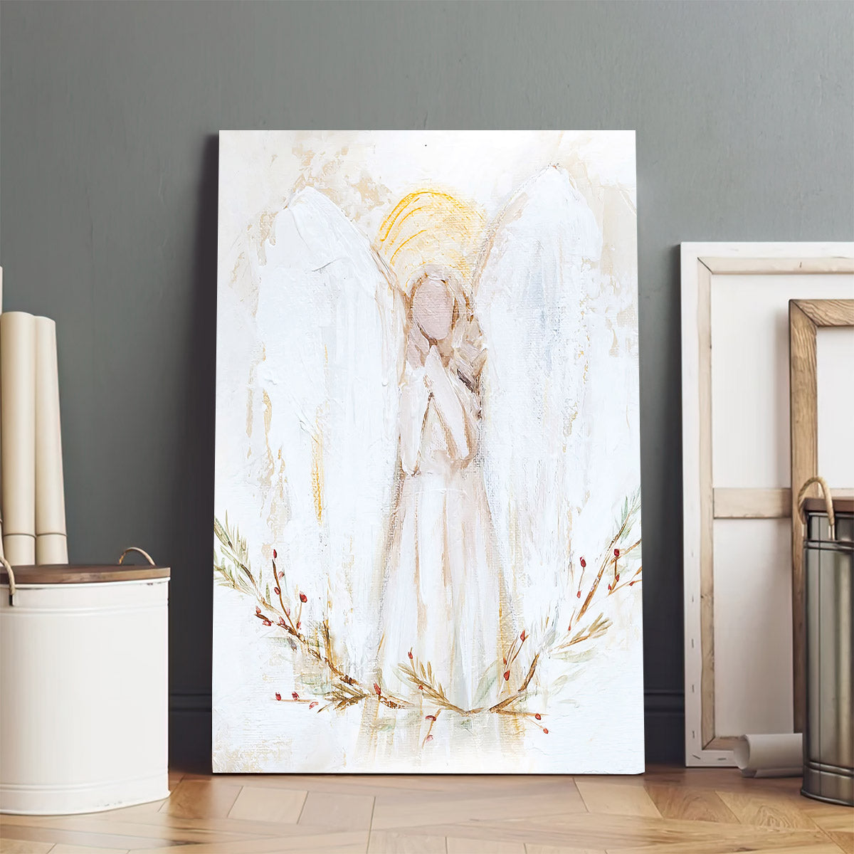 Joyous Angel Paper Print - Christian Art Gift - Wall Decorator