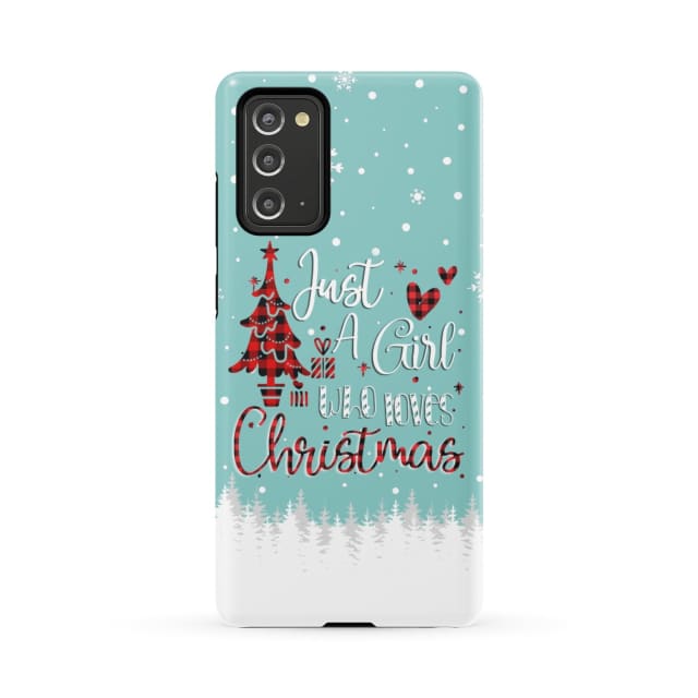 Just A Girl Who Loves Christmas Christian Phone Case - Inspirational Bible Scripture iPhone Cases