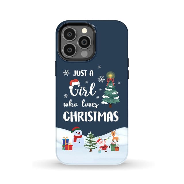 Just A Girl Who Loves Christmas Phone Case - Inspirational Bible Scripture iPhone Cases