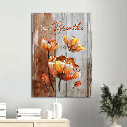 Just Breathe Anemone Flower Canvas Wall Art