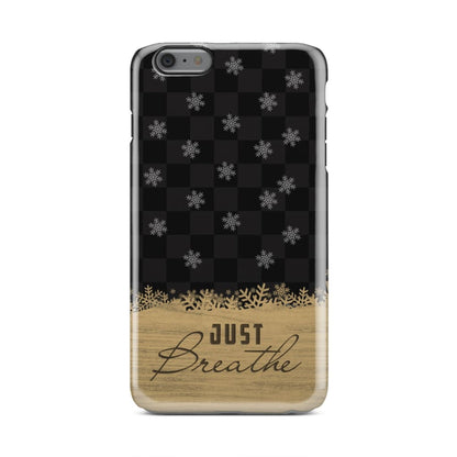 Just Breathe Black Buffalo Phone Case - Inspirational Bible Scripture iPhone Cases