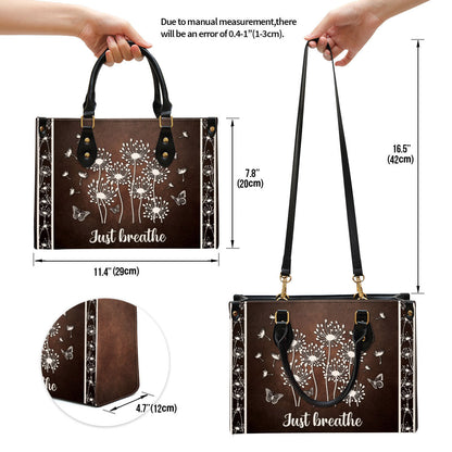 Just breathe Stunning Dandelion Leather Handbag - Religious Gifts For Women - Women Pu Leather Bag