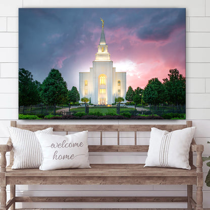 Kansas City Temple The Storm Breaks Canvas Wall Art - Jesus Christ Picture - Canvas Christian Wall Art
