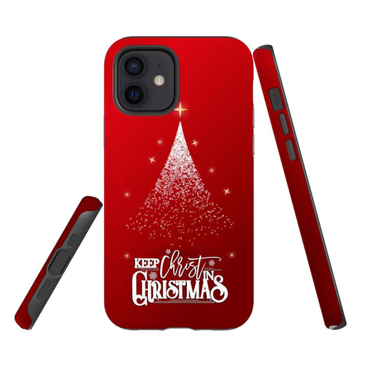 Keep Christ In Christmas Phone Case - Inspirational Bible Scripture iPhone Cases