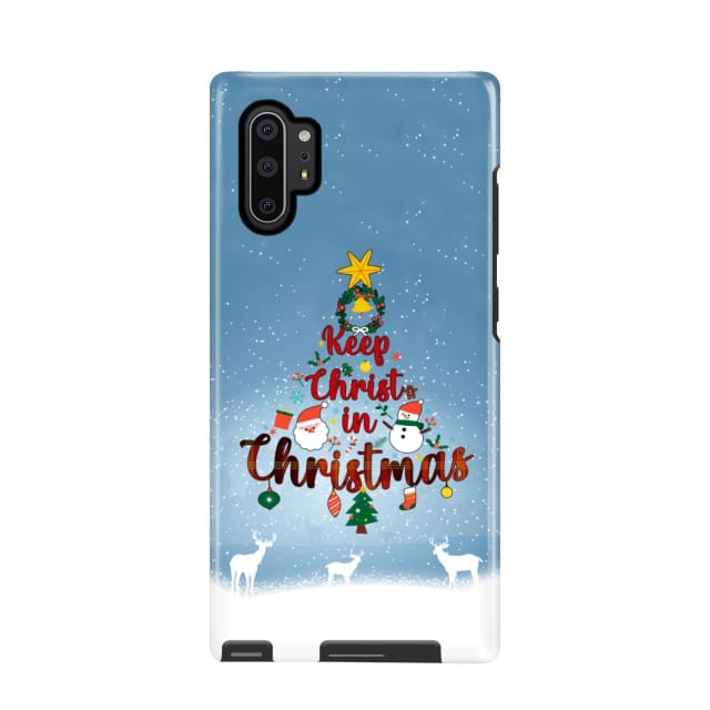 Keep Christ In Christmas Tree Phone Case - Inspirational Bible Scripture iPhone Cases
