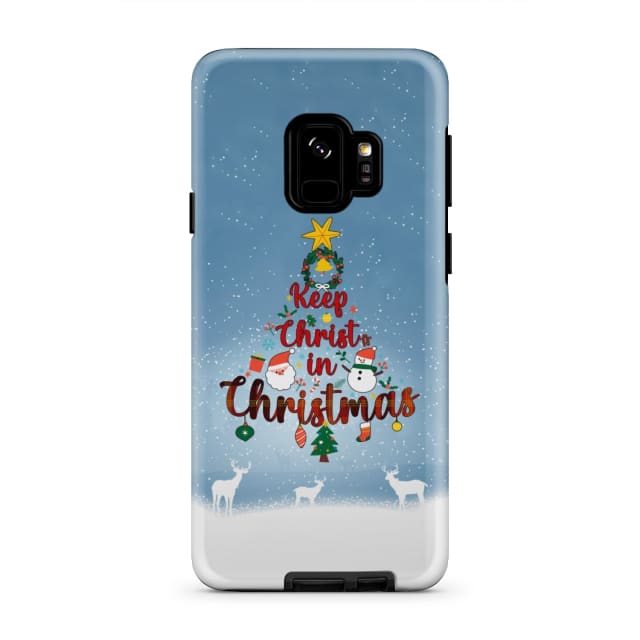 Keep Christ In Christmas Tree Phone Case - Inspirational Bible Scripture iPhone Cases