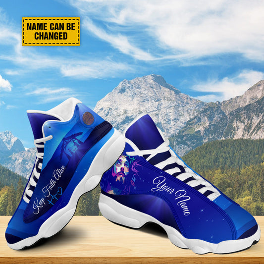 Keep Faith Alive Jesus Personalized Basketball Shoes For Men Women - Christian Shoes - Jesus Shoes - Unisex Basketball Shoes