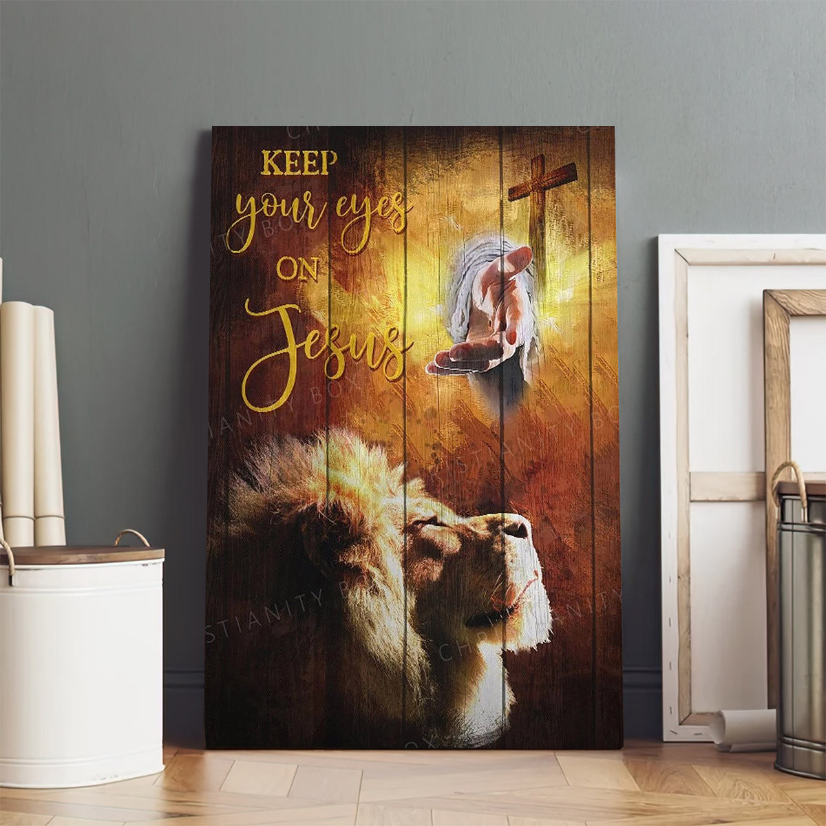 Keep Your Eyes On Jesus Lion Of Judah Portrait Canvas - Jesus Canvas Pictures - Christian Wall Art