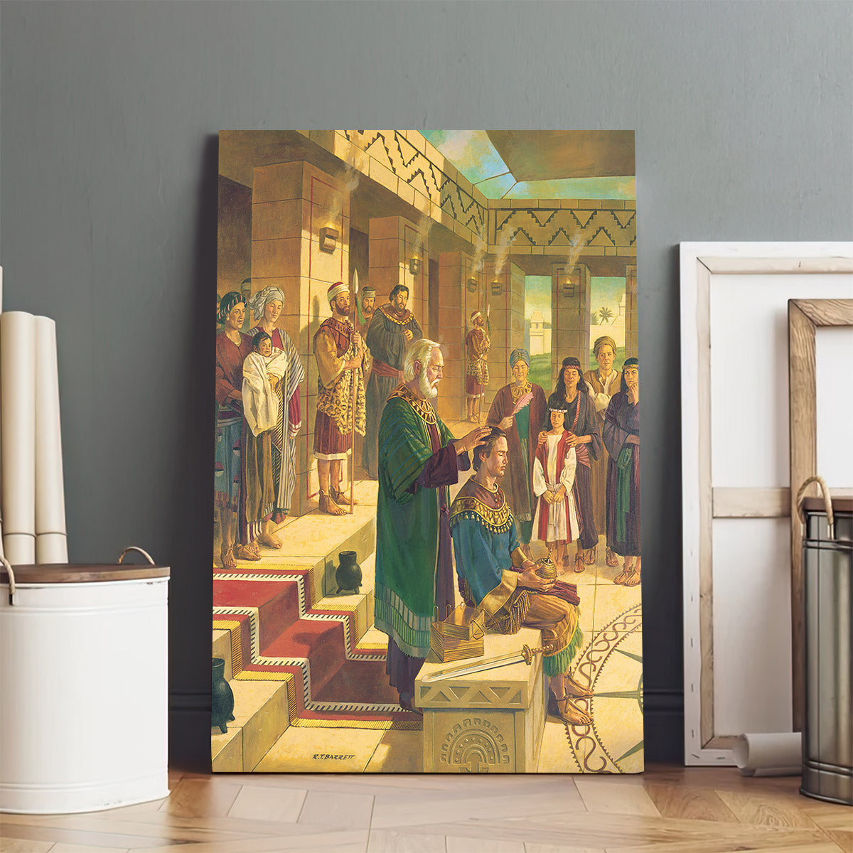King Benjamin Confers The Kingdom On Mosiah Canvas Pictures - Religious Canvas Wall Art - Scriptures Wall Decor