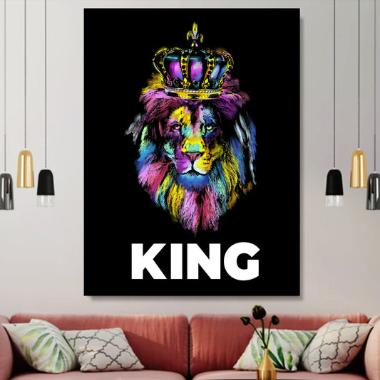 King Canvas - Lion Canvas Art - Religious Canvas Art - Christian Canvas Wall Art - Ciaocustom