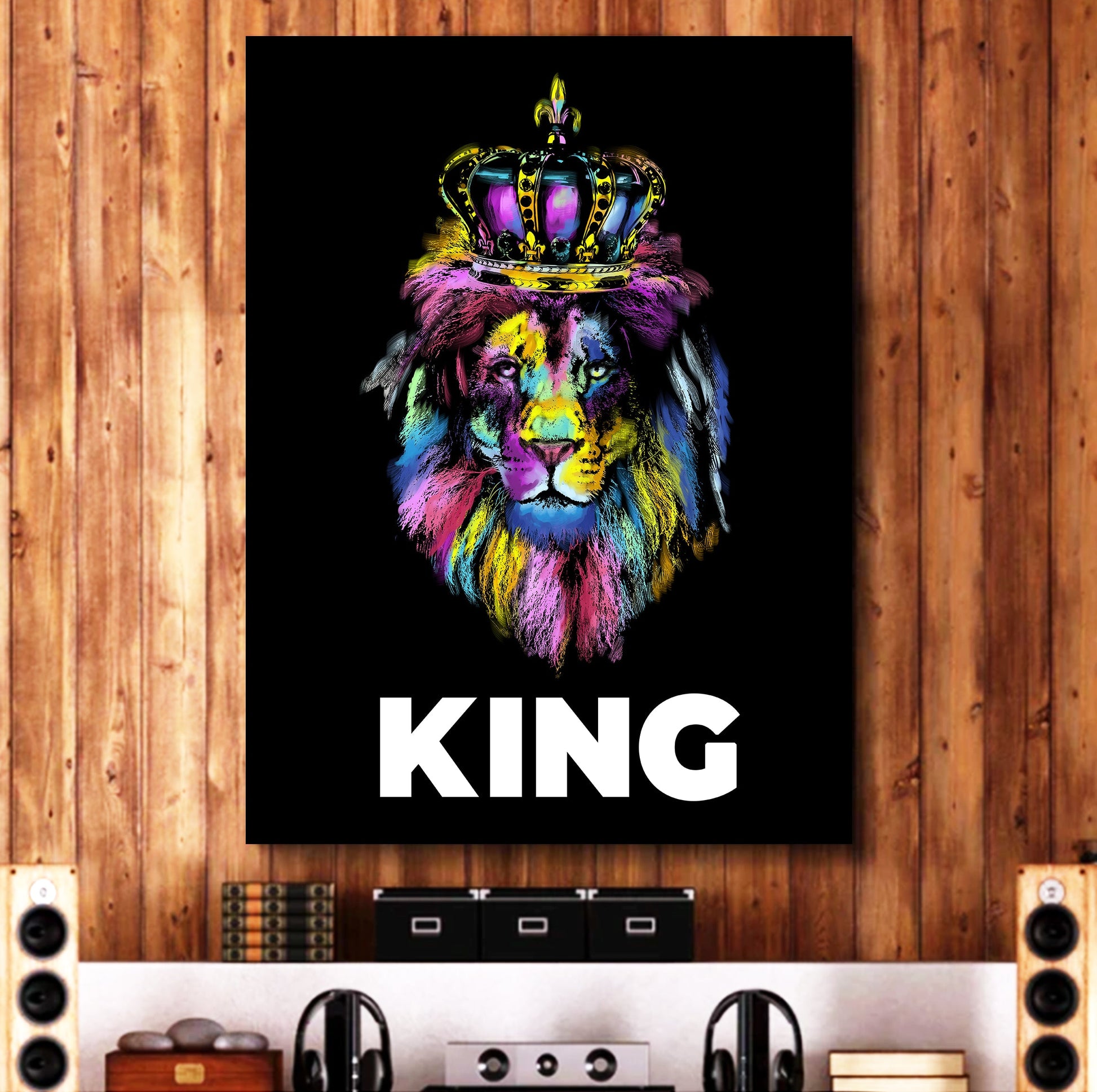 King Canvas - Lion Canvas Art - Religious Canvas Art - Christian Canvas Wall Art - Ciaocustom