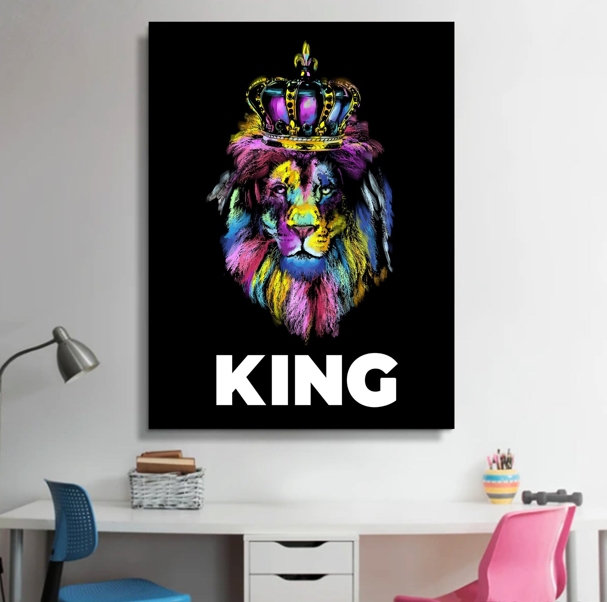 King Canvas - Lion Canvas Art - Religious Canvas Art - Christian Canvas Wall Art - Ciaocustom