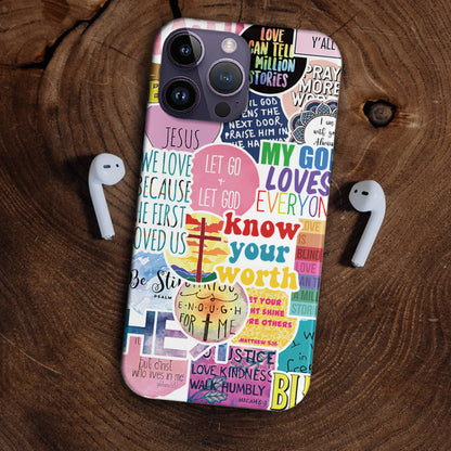 Know Your Worth Sticker Personalized Phone Case - Christian Phone Case - Bible Verse Phone Case