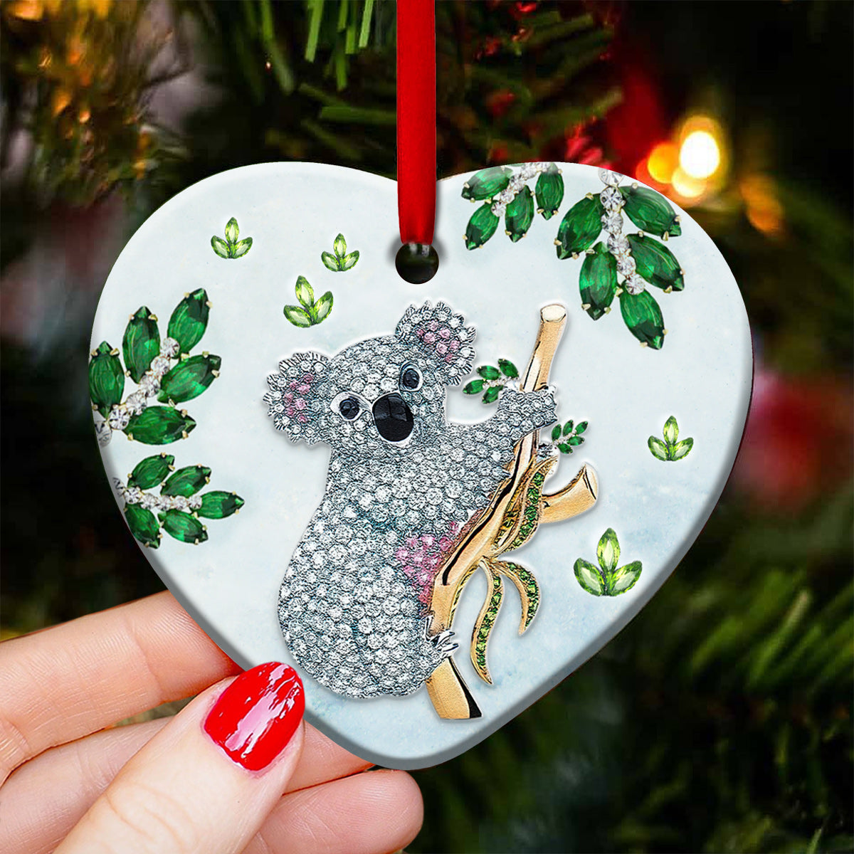 Koala Advice Heart Ornament - Christmas Ornament - Ciaocustom