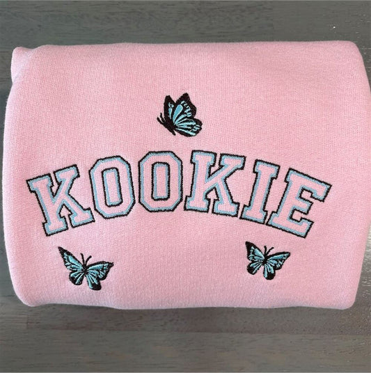 Kookie Embroidered Sweatshirt, Women's Embroidered Sweatshirts