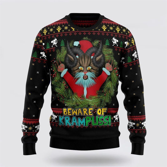 Krampuss Cat Ugly Christmas Sweater For Men And Women, Best Gift For Christmas, Christmas Fashion Winter