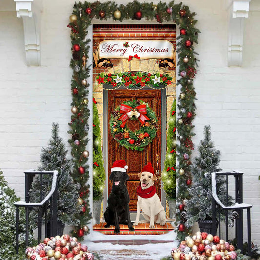 Labrador Retriever Christmas Door Cover - Christmas Outdoor Decoration