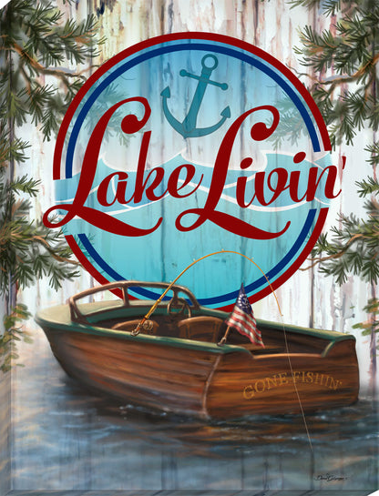 Lake Livin Canvas Wall Art - Christian Wall Decor - Religious Gift