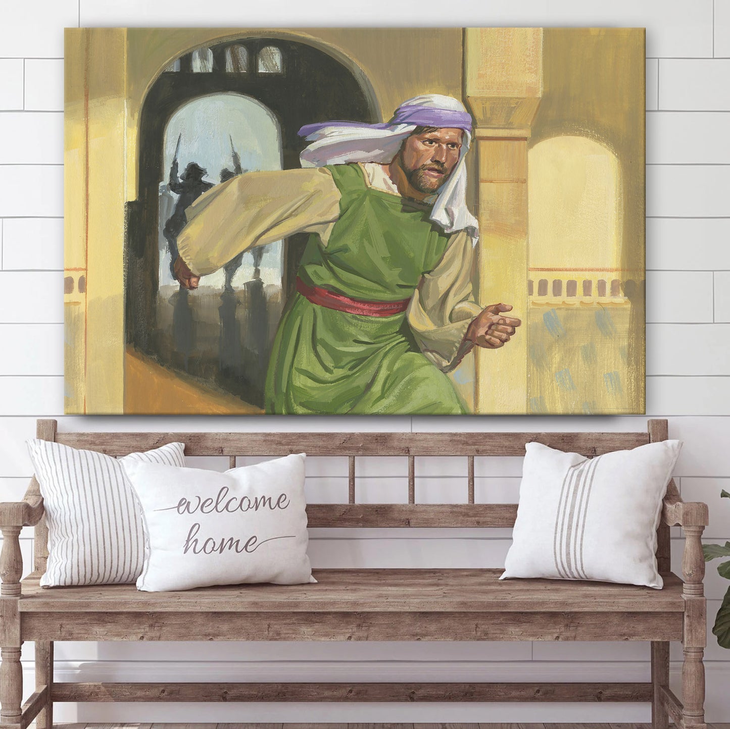 Laman Fleeing Canvas Pictures - Christian Paintings For Home - Religious Canvas Wall Decor