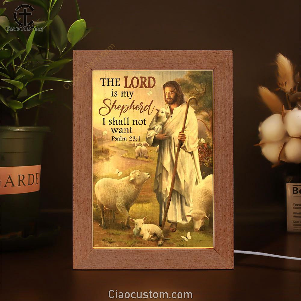 Lamb Of God The Lord Is My Shepherd Frame Lamp