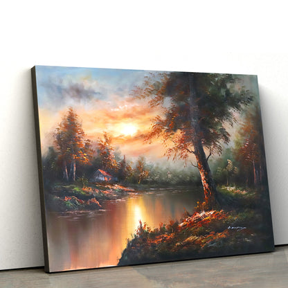 Landscape Oil Painting Canvas Wall Art - Canvas Wall Decor - Home Decor Living Room