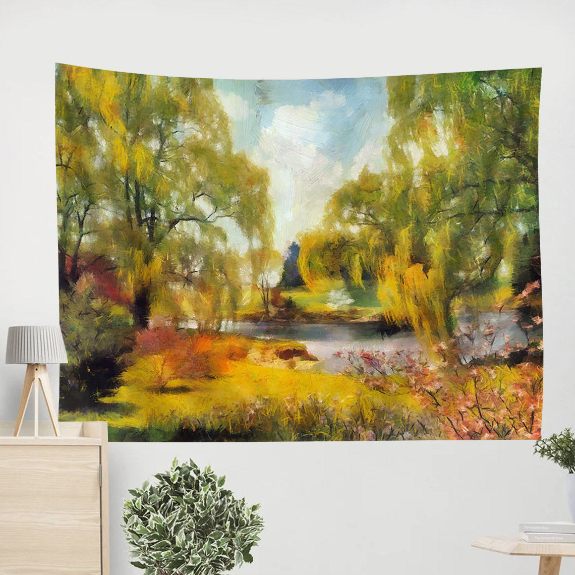 Landscape Painting Nature Tapestry - Tapestry Wall Decor - Home Decor Living Room