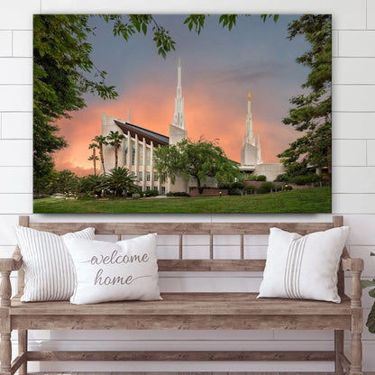 Las Vegas Temple The Spirit Is Burning Canvas Wall Art - Jesus Christ Picture - Canvas Christian Wall Art