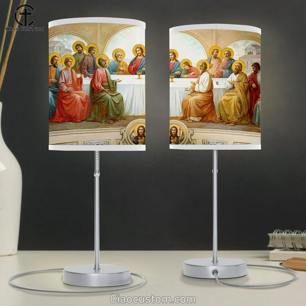 Last Supper Lamp Art 7 - Jesus Table Lamp - Christian Lamp Art - Jesus Room Decor