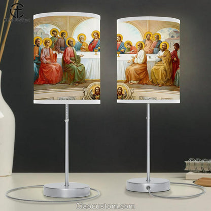 Last Supper Lamp Art 7 - Jesus Table Lamp - Christian Lamp Art - Jesus Room Decor